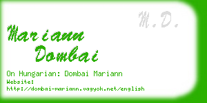 mariann dombai business card